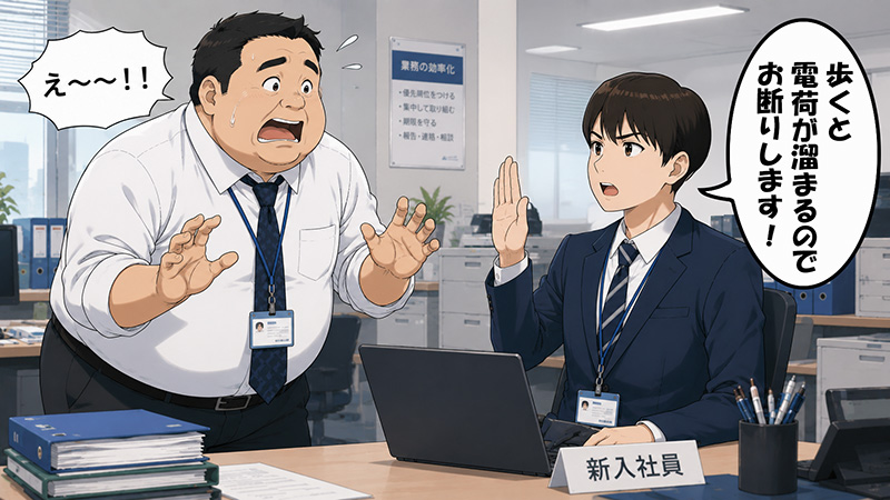 コピーを断る新入社員